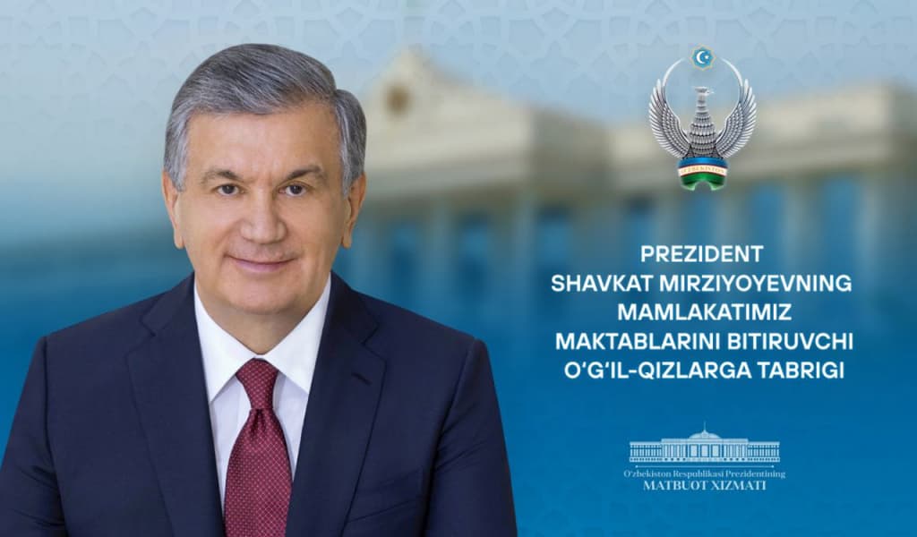 Prezident bitiruvchilarga: «Yoshlarimiz yangi O‘zbekiston poydevoriga beqiyos hissa qo‘shadi»