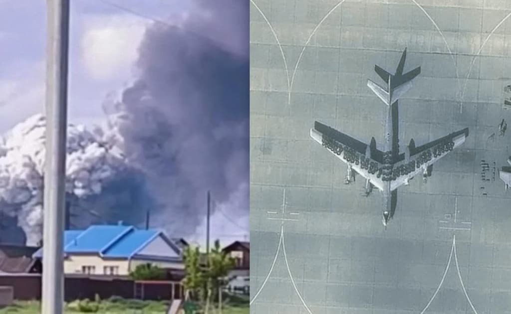 Ukraina dronlar bilan Rossiyaning 4 ta strategik aviabazasiga hujum uyushtirdi