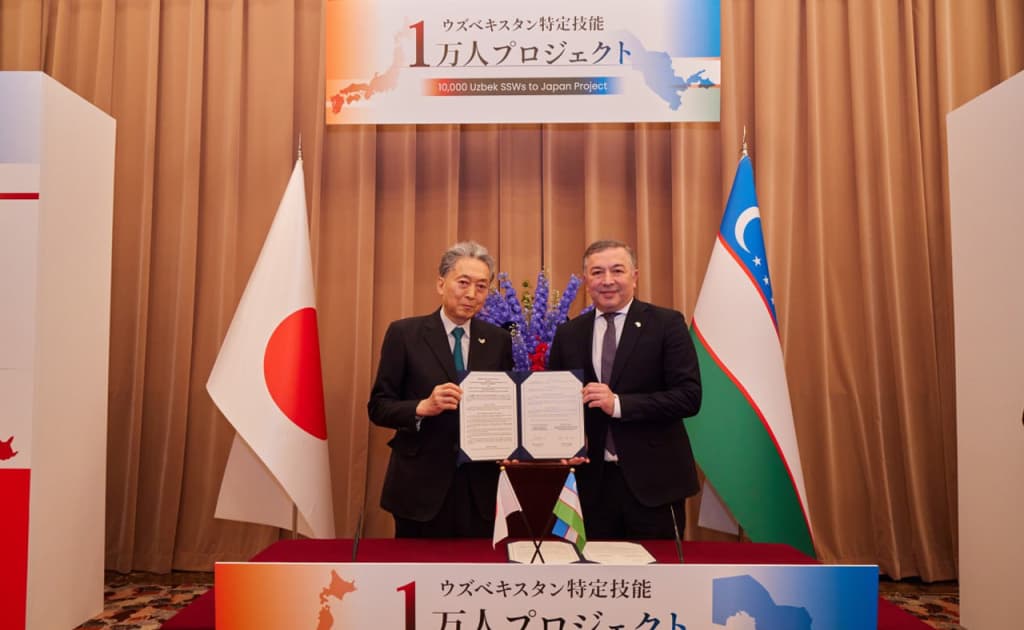 Yaponiyada 10 ming o‘zbekistonlikni ishga joylashtirish bo‘yicha kelishuv imzolandi