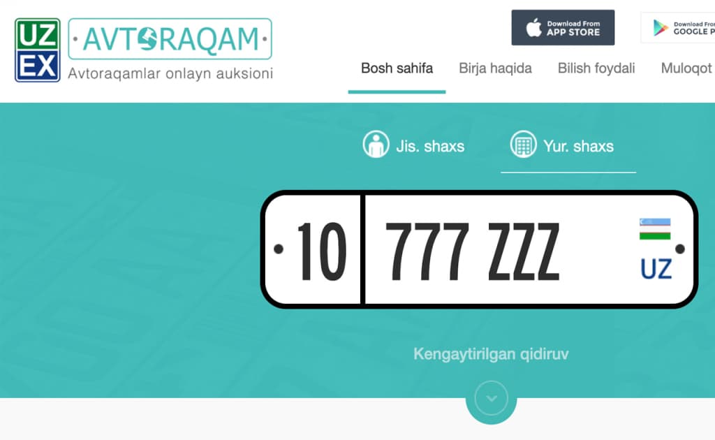Ўзбекистонда автомобил рақами 1,56 млрд сўмга сотилди