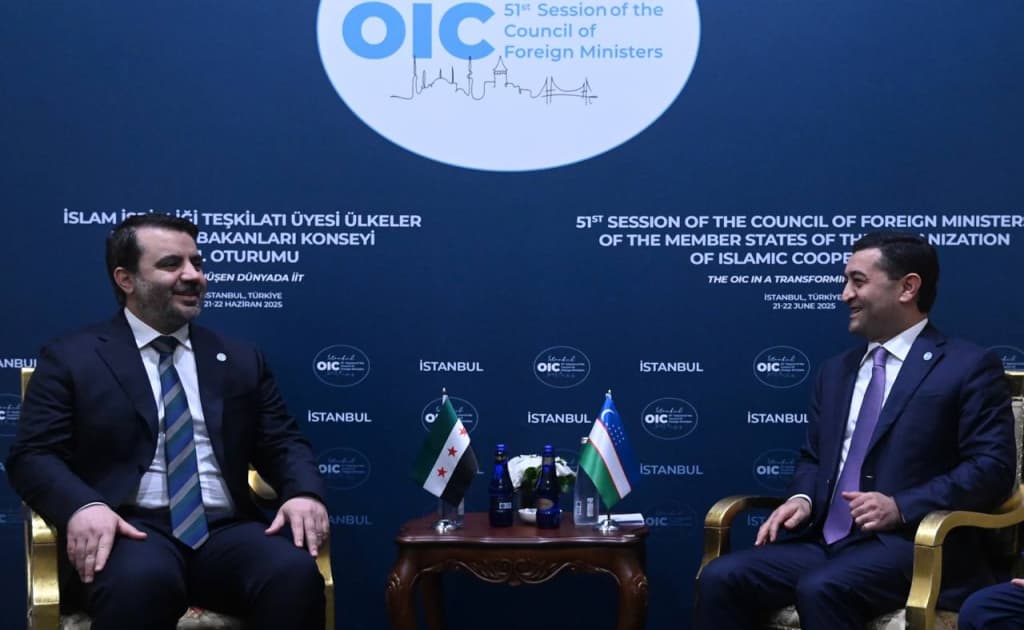 Ўзбекистон ва Сурия ўртасида тарихий учрашув — ТИВ раҳбарлари илк бор юзма-юз кўришди