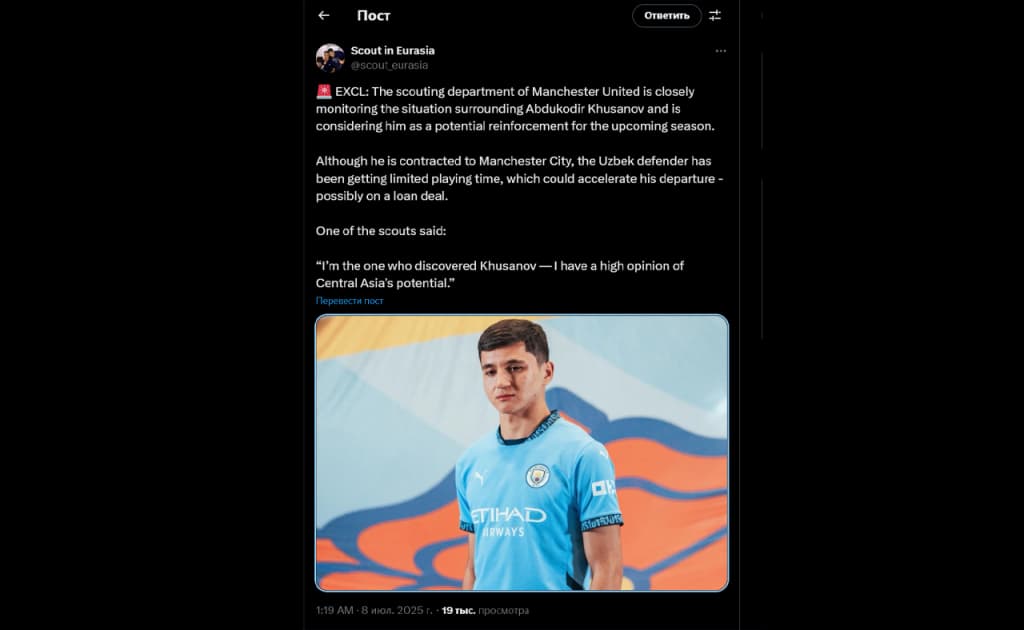 Abduqodir Husanov uchun Manchester derbisida yangi sahifa ochilishi mumkin