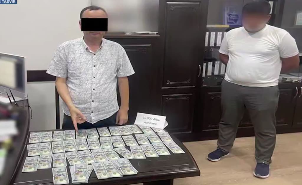 Namanganda qurilish nazorati mutaxassisi 10 ming dollar pora bilan ushlandi