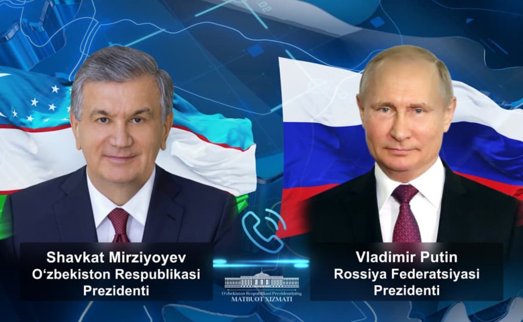 Mirziyoyev va Putin telefon orqali muloqot qilishdi