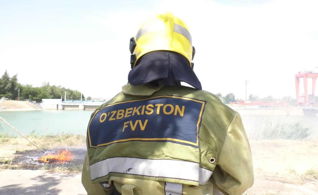 Yangixayot tumanidagi bozor yaqinida yong‘in sodir bo‘ldi