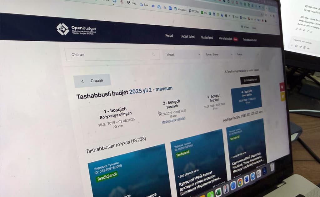 Ovoz evaziga pul: vazirlik «Open budget»da firibgarliklar haqida ogohlantirdi