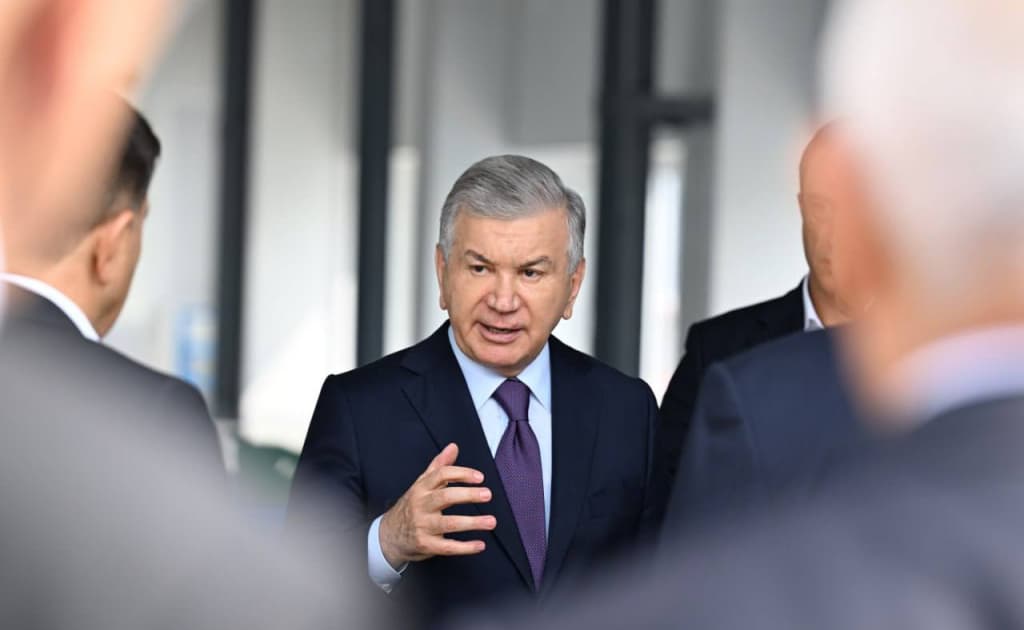 Mirziyoyev Namanganda sanoat zonasi va nasos stansiyasini ko‘zdan kechirdi