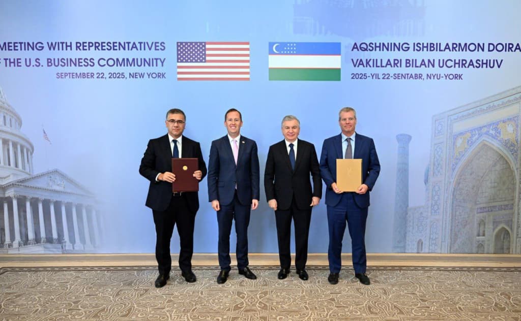 100 mlrd dollarlik istiqbolli loyihalar: O‘zbekiston va AQSH kompaniyalari o‘zaro 10 ta yirik bitim imzoladi