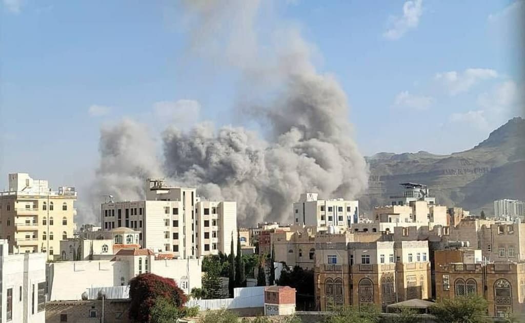 Isroil Yaman poytaxtini bombardimon qilmoqda