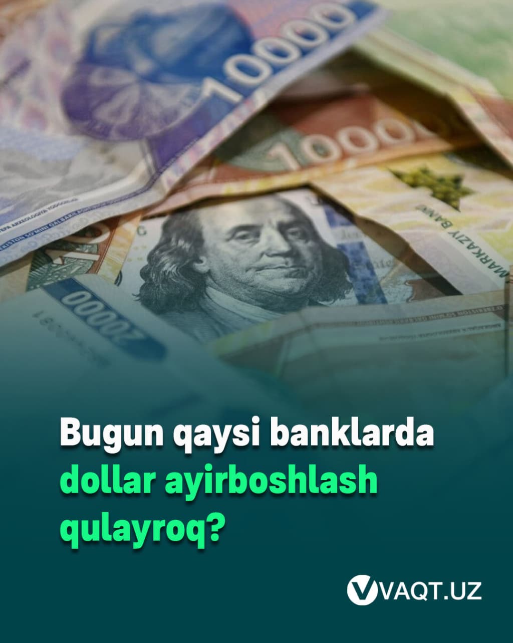 Bugun qaysi banklarda dollar ayirboshlash qulayroq?