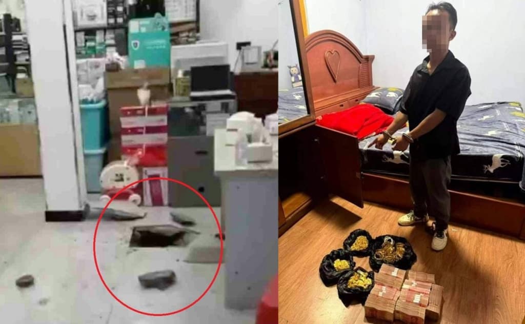 Myanmada tunnel qazib zargarlik do‘konni tunagan erkak qo‘lga olindi