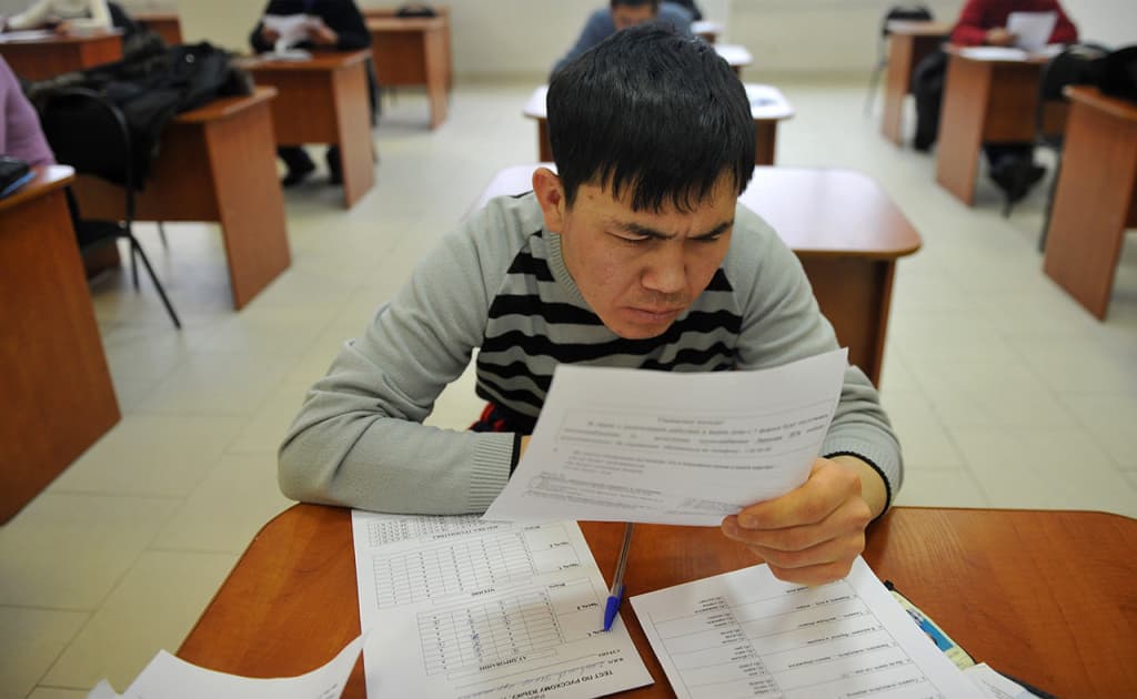 Rossiyada migrantlarning uchdan bir qismi rus tili imtihonidan o‘ta olmagan