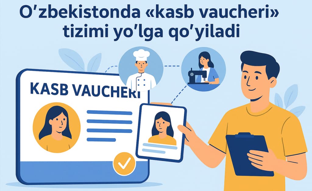 O‘zbekistonda «kasb vaucheri» tizimi yo‘lga qo‘yiladi